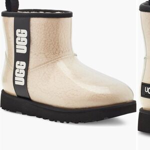 UGG Cream and Black Waterproof Boots